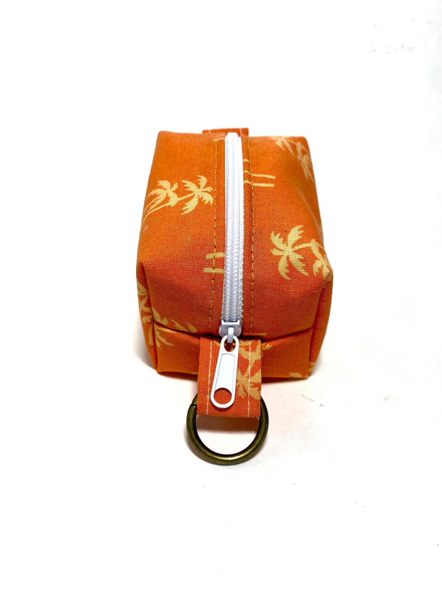 Mini Island Life Zipped Keychain Pouch-Gold Palms