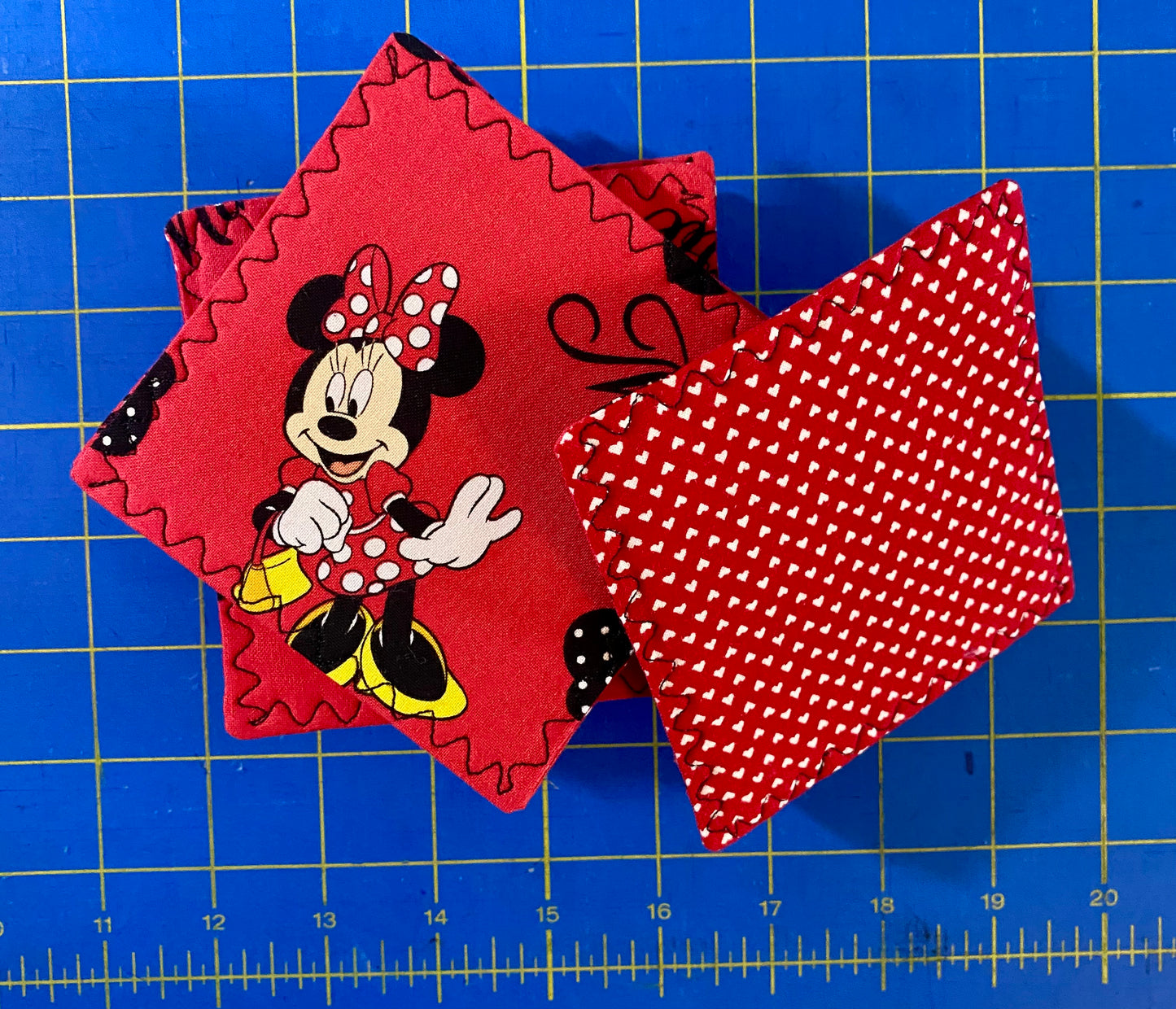 Minnie’s Red Tide Reversible Quilted Coaster - Set of Four (4)