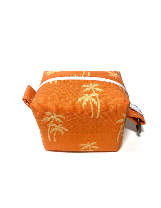 Mini Island Life Zipped Keychain Pouch-Gold Palms