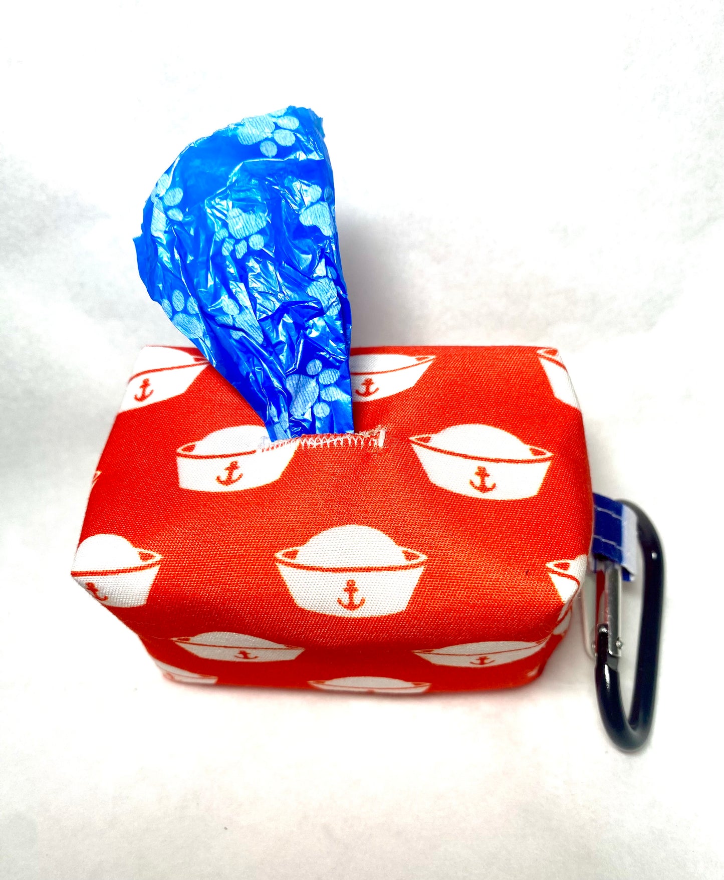 Patriotic Red Sailor’s Cap Pet Poo Bag Dispenser