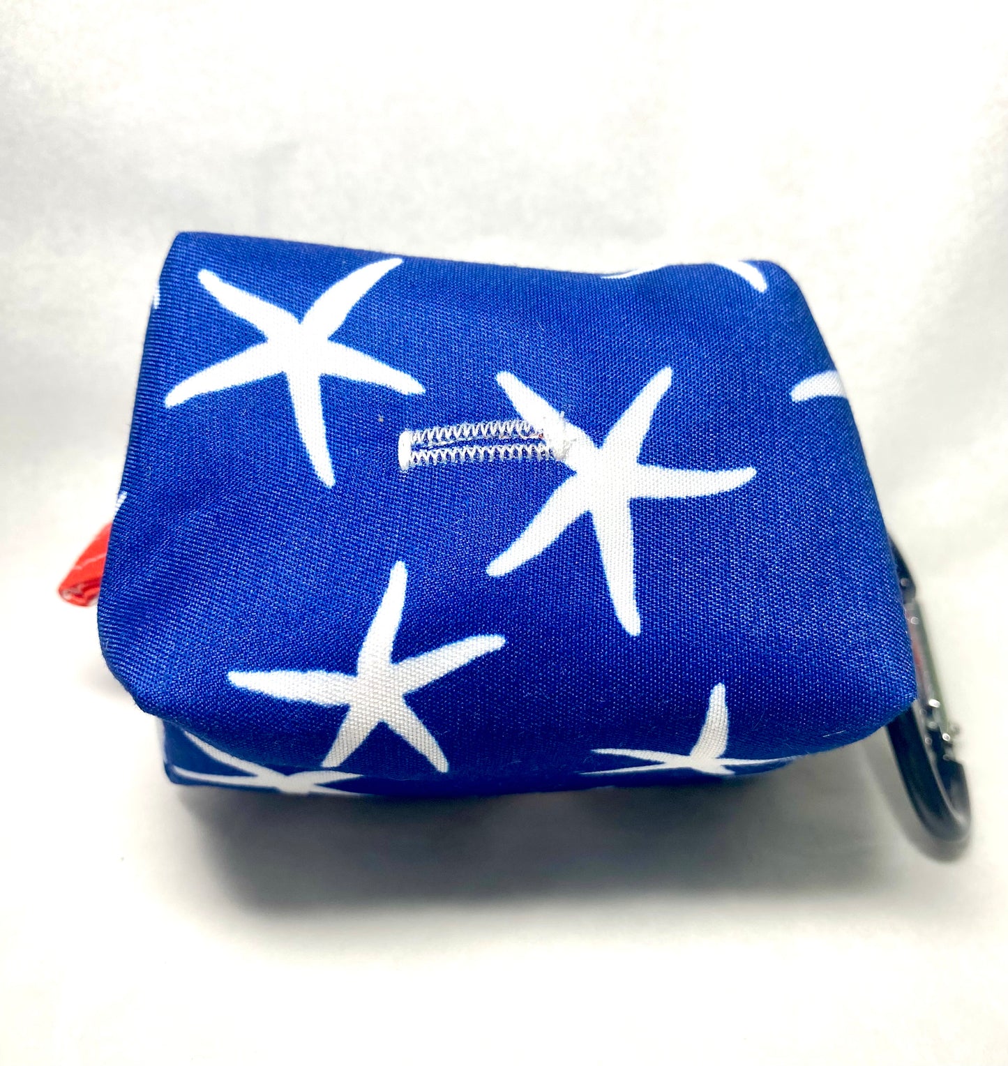 Patriotic Navy Blue Starfish Pet Poo Bag Dispenser