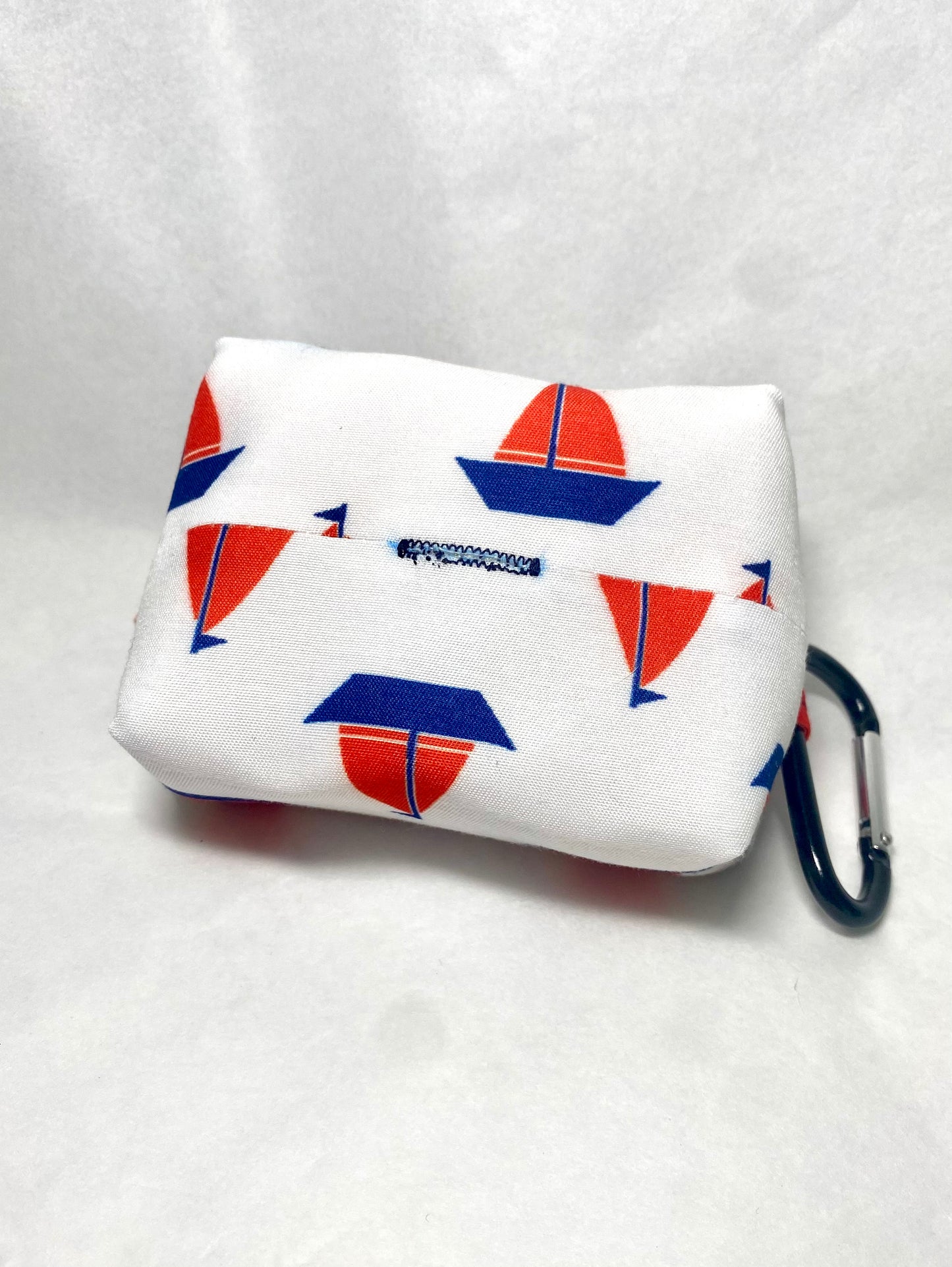 Red, White, & Blue Sailboats Pet Poo Bag Dispenser