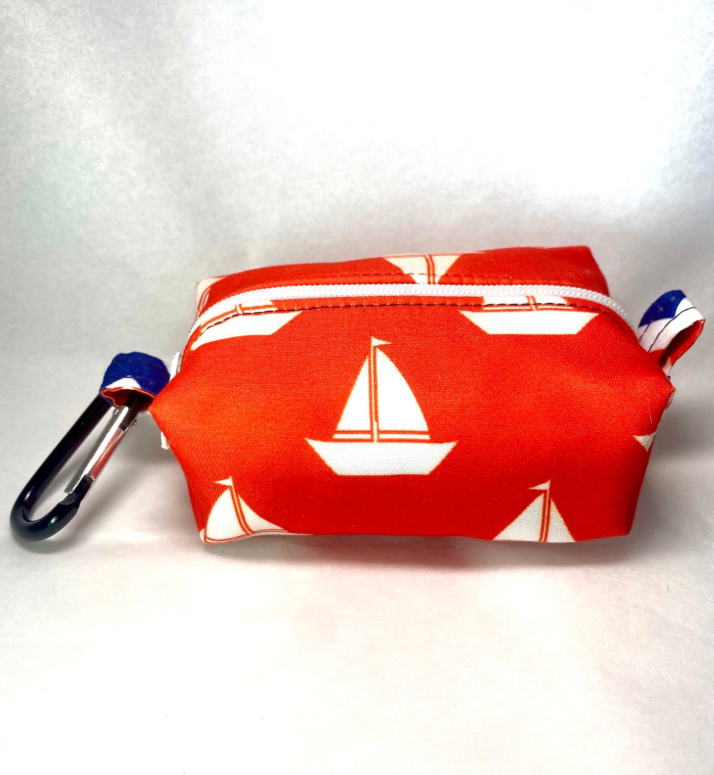 Patriotic Red Sailboats Pet Poo Bag Dispenser