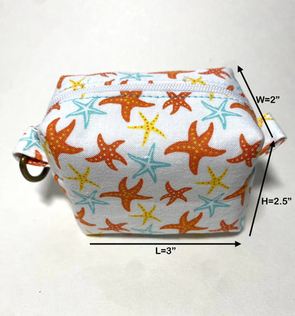 Mini Island Life Zipped Keychain Pouch-Starfish