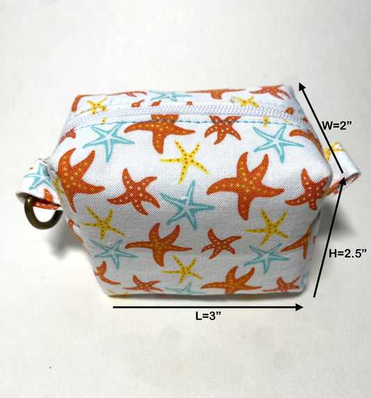 Mini Island Life Zipped Keychain Pouch-Starfish