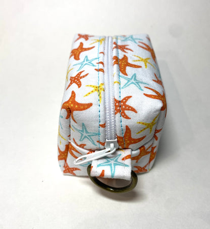 Mini Island Life Zipped Keychain Pouch-Starfish