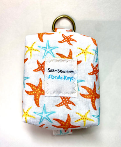 Mini Island Life Zipped Keychain Pouch-Starfish