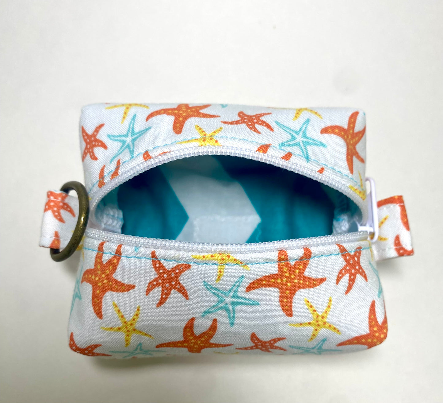Small Island Life Zipped Keychain Pouch-Starfish