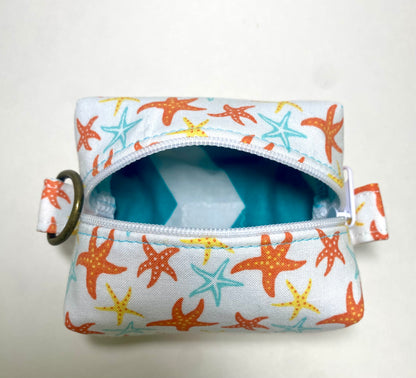 Small Island Life Zipped Keychain Pouch-Starfish