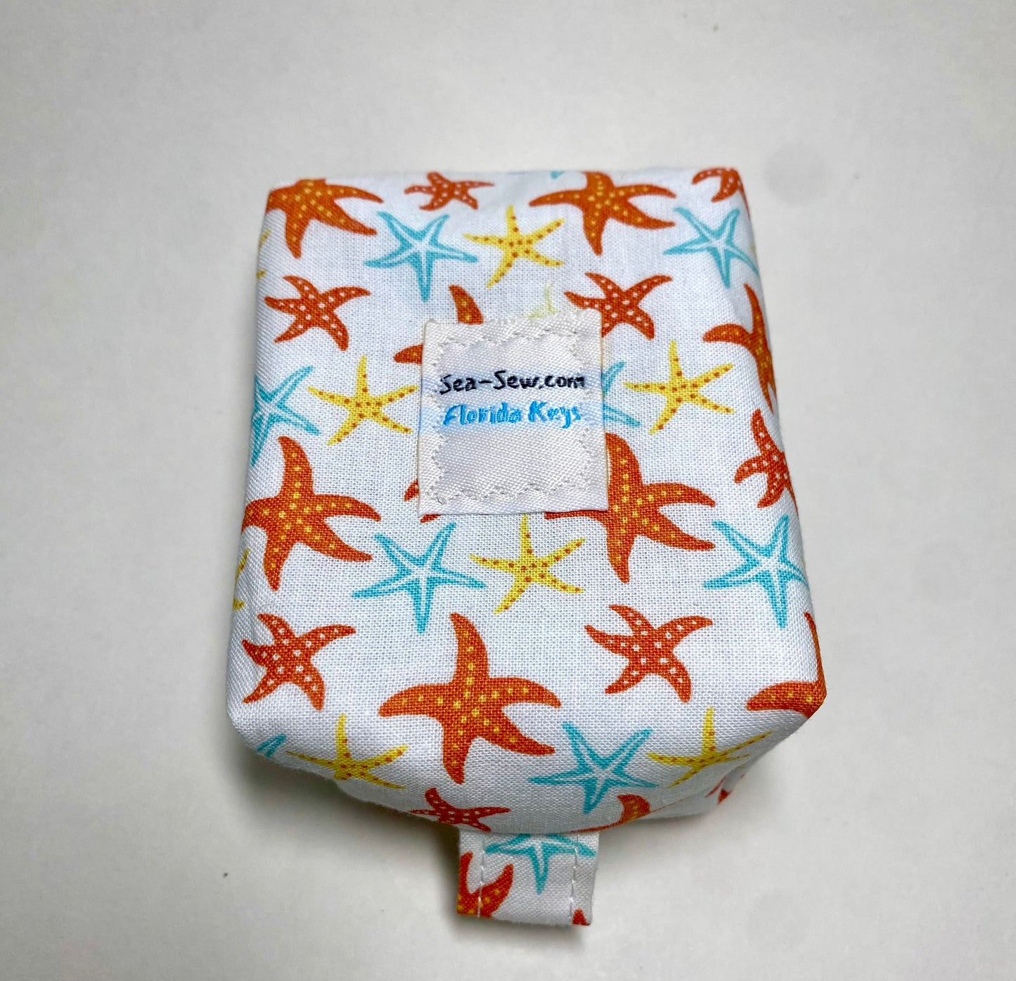 Small Island Life Zipped Keychain Pouch-Starfish