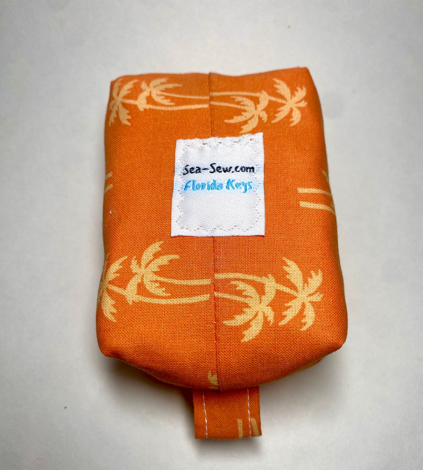 Small Island Life Zipped Keychain Pouch-Gold Palms