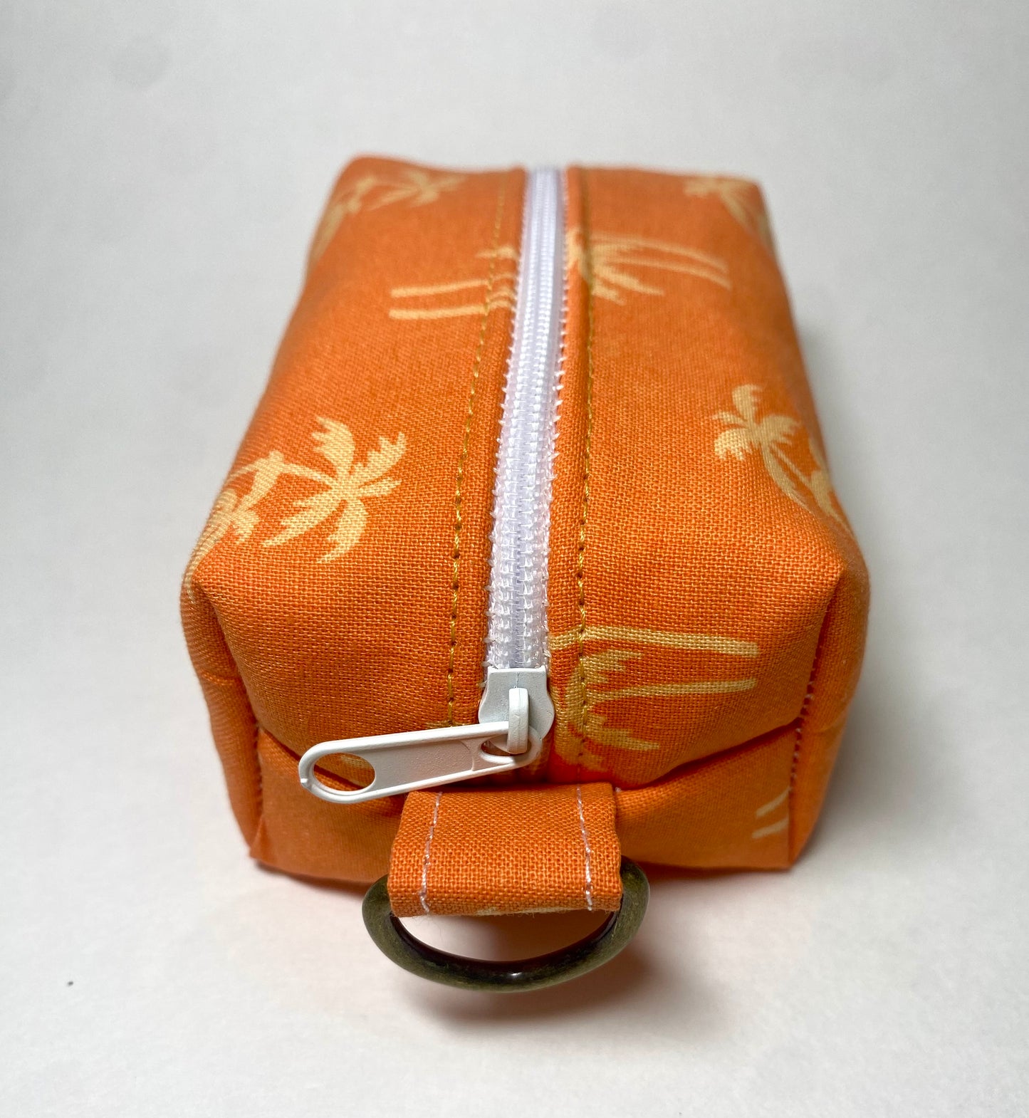 Small Island Life Zipped Keychain Pouch-Gold Palms