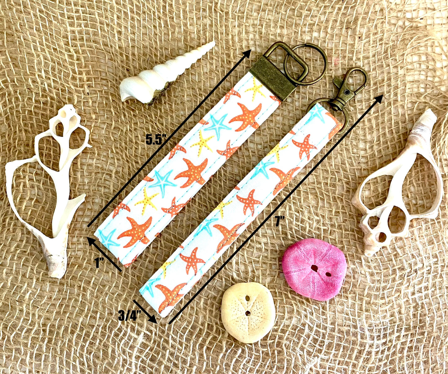 Island Life Wrist Strap Keychain-Red Crabs