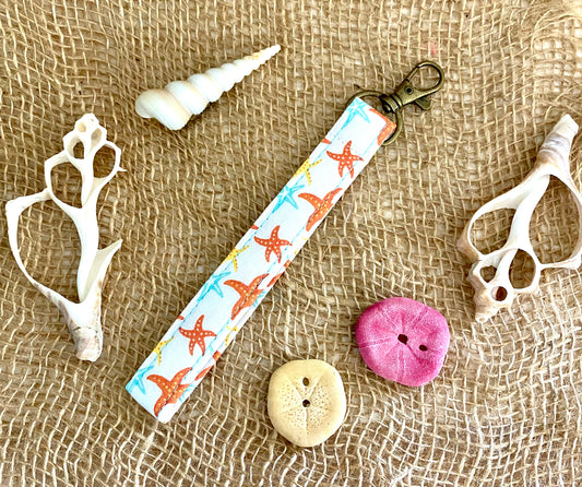 Island Life Wristlet Keychain with Lobster Clasp-Starfish
