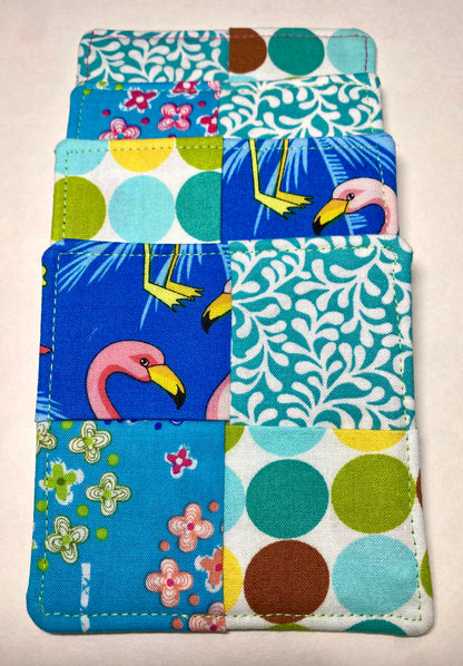 Flamingo Fiesta CrissCross Reversible Coasters - Set of Two (2)