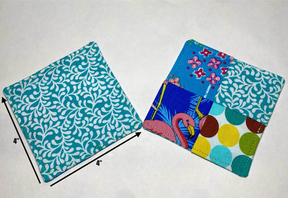 Flamingo Fiesta CrissCross Reversible Coasters - Set of Two (2)