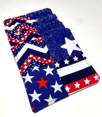 Americana Crisscross Reversible Coasters - Set of Two (2)