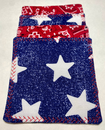 Red, White, & Wild Quilted Coasters - Set of Two (2) (Copy)