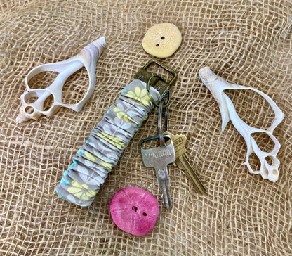 Island Bloom Scrunchie Keychain Wristlet