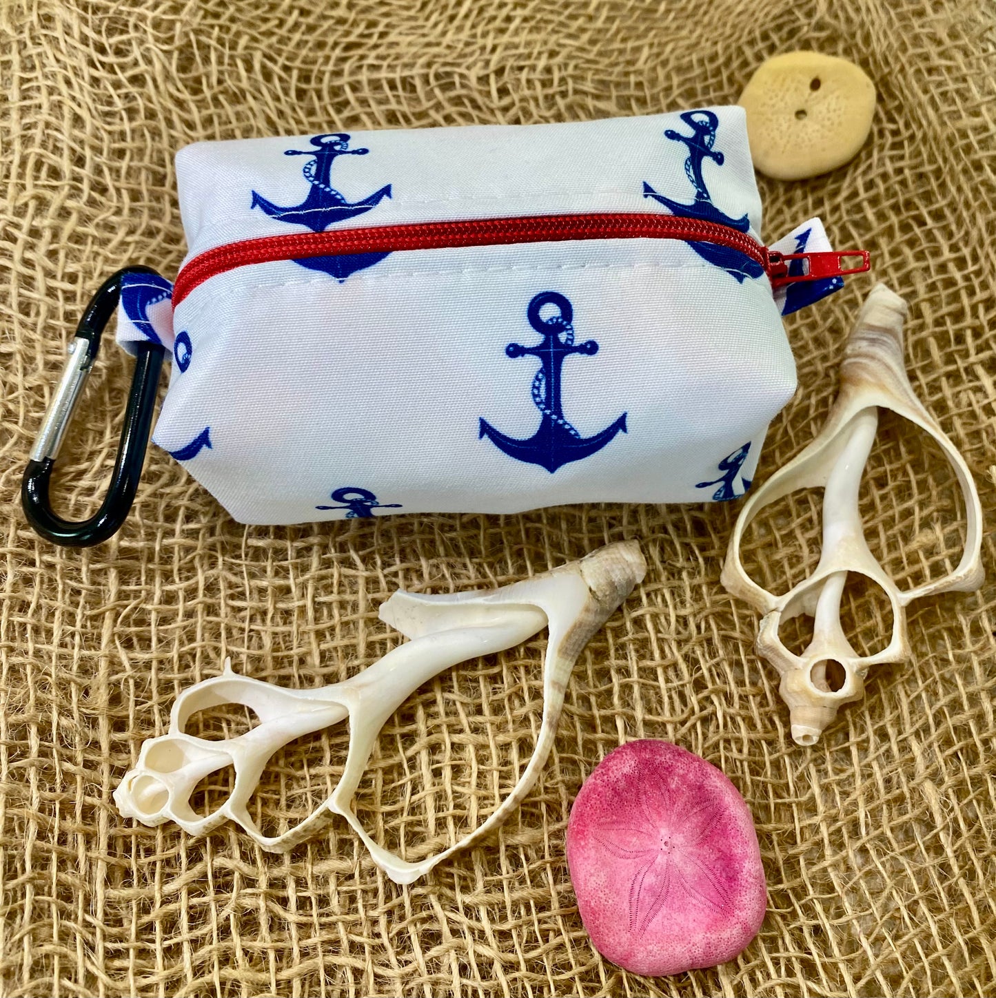 Patriotic Red, White, & Poo Anchors Pet Poo Bag Dispenser