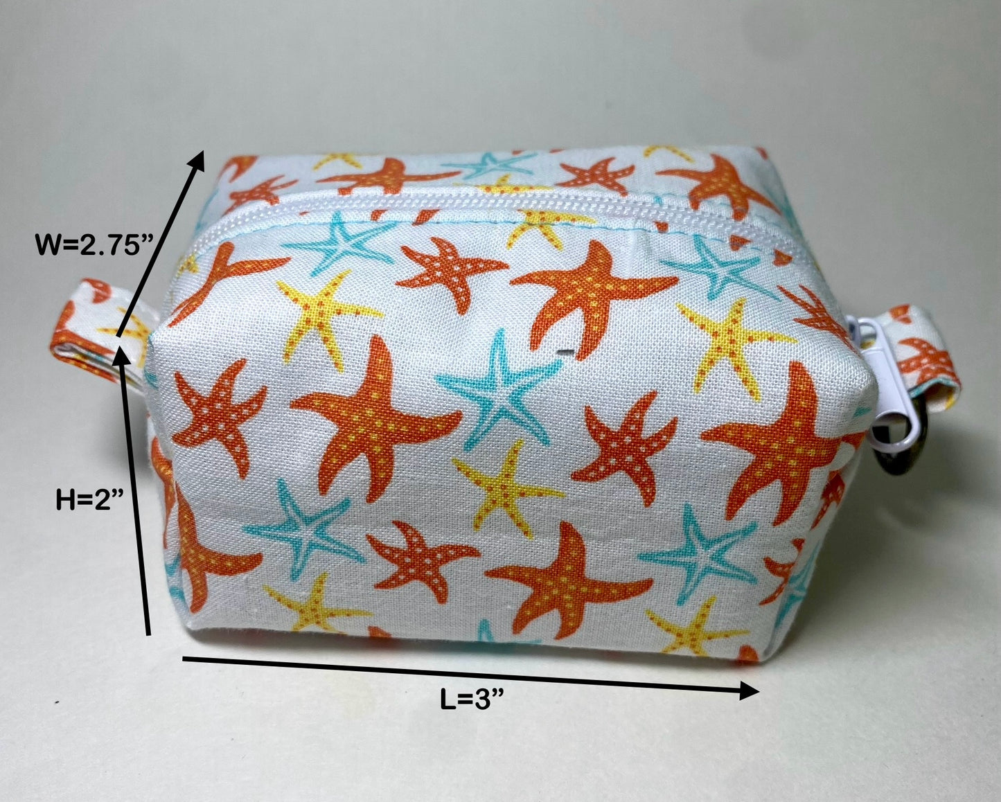 Small Island Life Zipped Keychain Pouch-Starfish